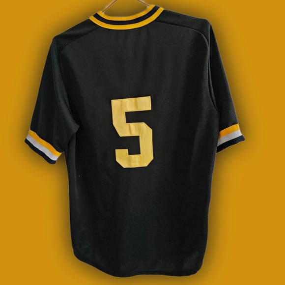 Late 70s Bill Madlock Pittsburg Pirates Jersey. Pullover. Size Lrg. Black/yellow - Picture 3 of 6